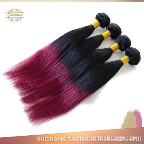 2015 factory cheap price human hair bundles wholesale brazilian hair 2 tone ombre hair weaves